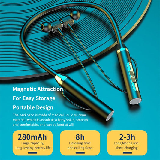 Wireless Headphones Bluetooth 5.2 Neckband Earphones Magnetic Sports Waterproof TWS Earbuds Blutooth Headset with Microphone for Mobile Phone