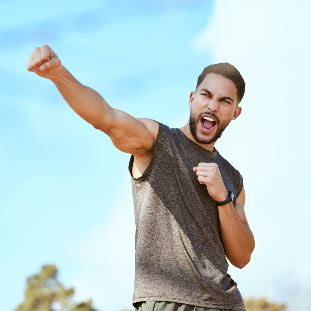 Active man with energy and endurance — the outcome of improved blood flow and circulation