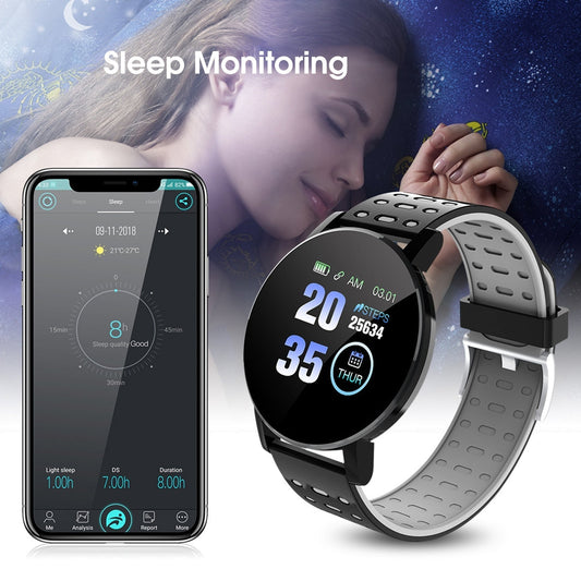 119 PLUS D18S Macaron Sports Smart Watch Men's and Women's Heart Rate and Blood Pressure Monitoring Bluetooth Smart Watch