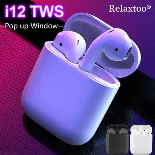 i12 Inpods Matte Masterpiece Dual-Touch Enhanced Stereo Bass Bluetooth V5.0 Wireless Earbuds with Mic – Elevate Your Audio Experience